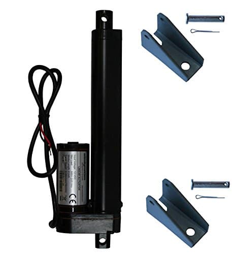 6 Inch 6" Stroke Linear Actuator 12 Volt 12V 225 Pounds lbs Maximum Lift (Includes Mounting Brackets)