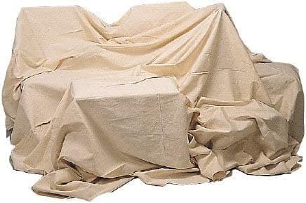 Cotton Dust Sheets for Painting & Decorating | Paint Sheets | Drop Cloth |Paint Cover Sheets | Dust Sheets for Furniture | Washable and Reusable | (Cotton Twill 12ft x 5ft / 3.66m x 1.54m - 5 Pack)