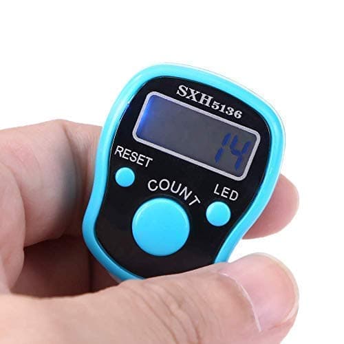 Hand Tally Counter Finger Ring with 4 Digit Counting (Pack of 2)(Small)