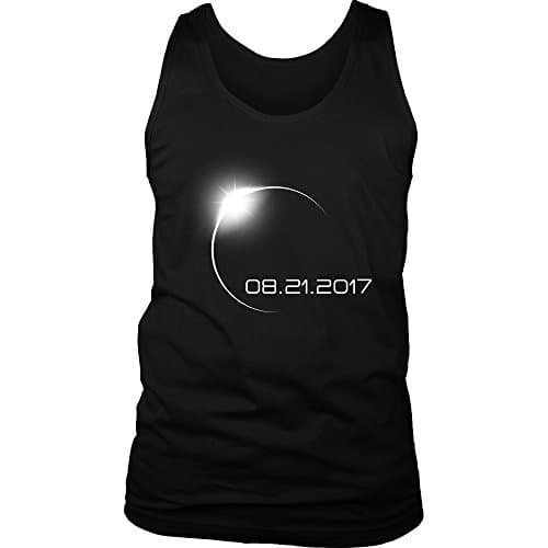 Total Solar Eclipse August 21 2017 Mens Tank Top Shirt Black or Charcoal Sizes S M L XL 2XL 3XL