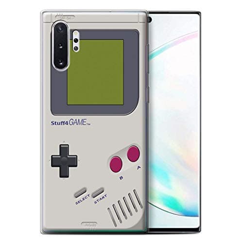 Phone Case for Samsung Galaxy Note 10+/Plus/5G Games Console Nintendo Game Boy Design Transparent Clear Ultra Soft Flexi Silicone Gel/TPU Bumper Cover