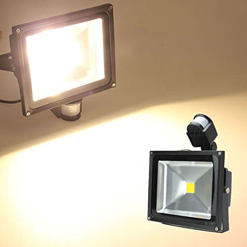 40W Warm White PIR Motion Sensor Security LED Flood Light 85-265V