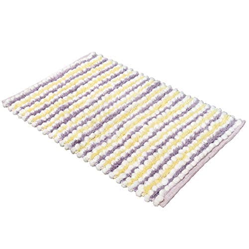 Arkwright Fiesta Microfiber Bath Rug, Chenille Colorful Quick Drying Bathroom Rugs, Soft Absorbent Bath Mat (21 x 34 inch, Lavender)