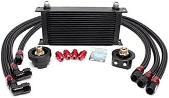 Universal 19 Row Oil Cooler Kit with Oil Filter Relocation Kit (Bar & Plate Core)