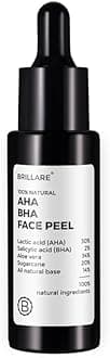 Brillare 30% AHA + 2% BHA Face Peel | Exfoliating Solution for Dull, Dead & Acne Prone Skin | Removes Tan, Unclogs Pores & Reduces Dark Spots | Gentle Peeling Serum for Glowing, Even Skin Tone