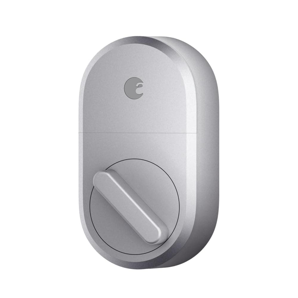 August Home AUG-SL04-M01-S04 Silver August Smart Lock, 3rd Generation Technology, 1.5 V