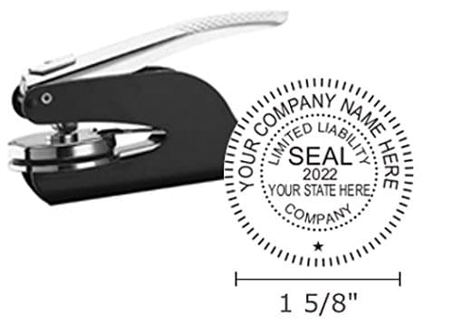LLC Seal, Pocket/Hand Model, 1-5/8" Impression, Black