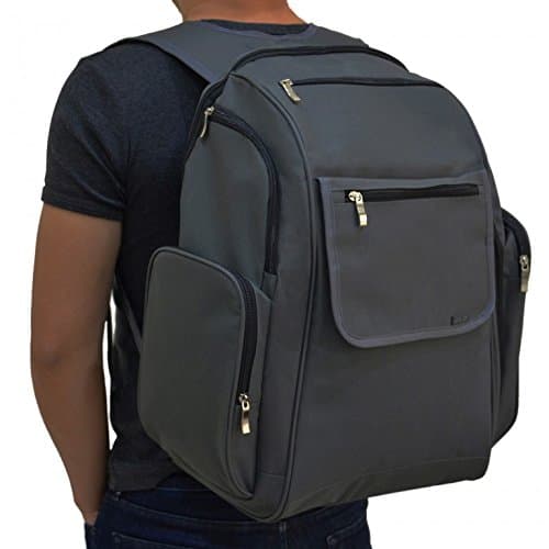 RLB XL Multi-Purpose Travel Diaper Backpack with Changing Pad (dark)