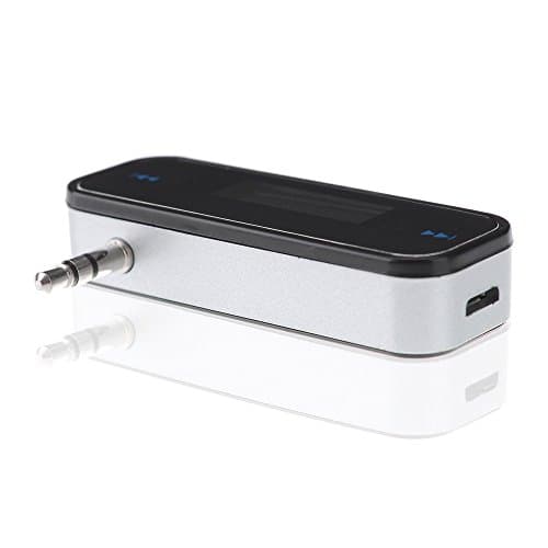 Alisan Universal Wireless FM Transmitter for Car, Hands-free Calling Audio Radio Adapter Kit with 3.5mm AUX Plug, Stream Music for Car Stereo System for iPhone 6 6S Plus, Samsung Galaxy and more