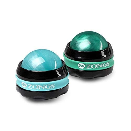 Massage Ball Manual Roller Massager 2-Pack Self Massage Therapy Tool for Sore Muscles, Shoulders, Neck, Back, Foot, Body, Deep Tissue, Stiffness, Joint Pain Relief (Blue&Green)