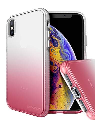 Prodigee [Safetee Flow Blush For iPhone Xs Max (2018) 6.5'' Case Rose Pink Clear Transparen Military Drop Shock Test Protective Thin Slim Gradient Multicolor Cover