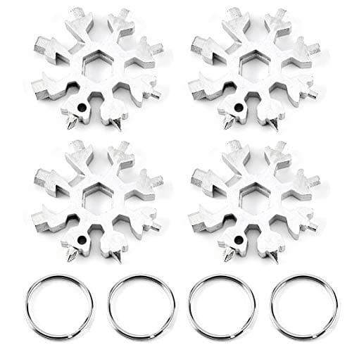 Snowflake Multi-Tool Stainless Steel Snowflake Keychain Tool 18-in-1 Incredible Tool Snowflake Screwdriver Tactical Tool for Outdoor Camping