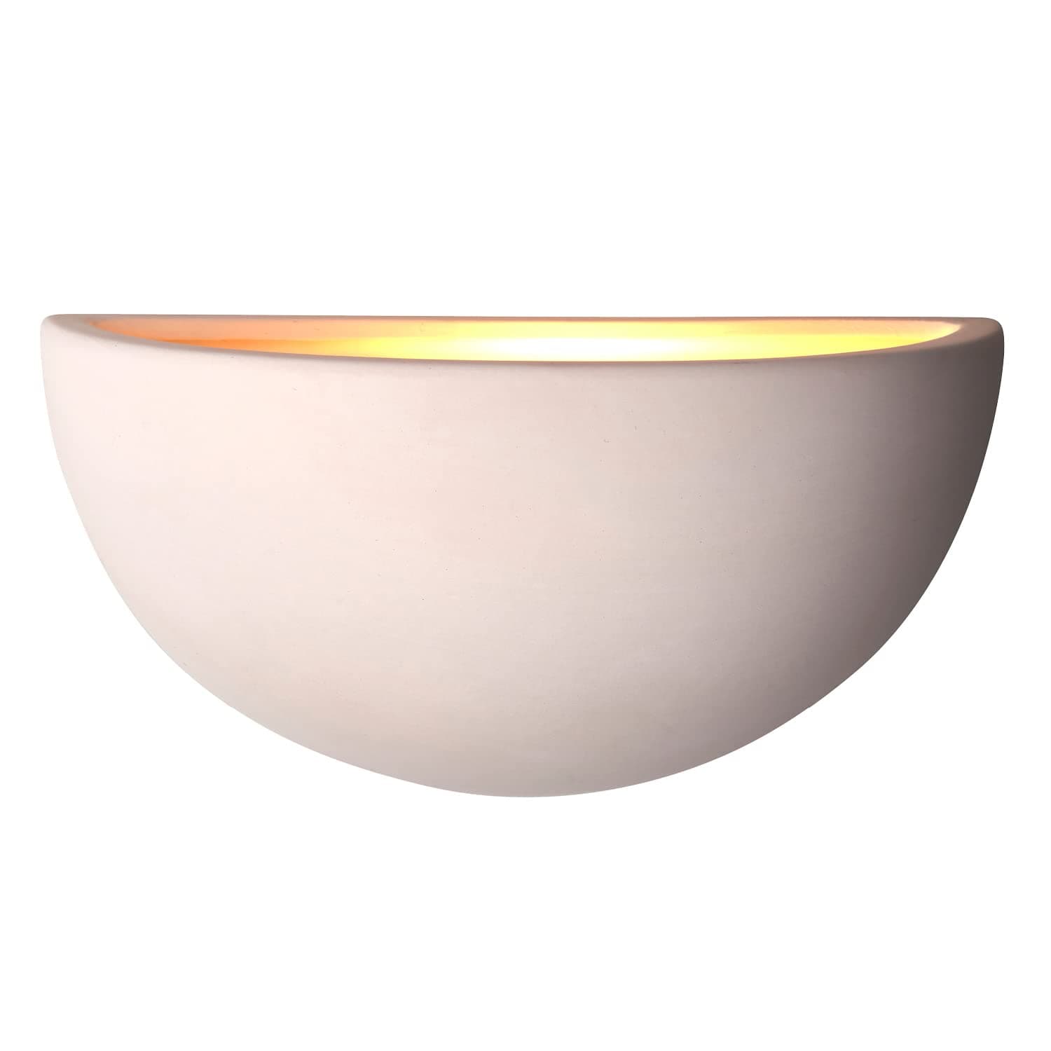 HUMA Modern Decorative Paintable Bowl Shaped E27 LED Compatible Dimmable Hallway Lounge Wall Uplighter