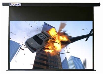 Flexio 16:9 Electric Projector Screen w/ Dual Remote - 84" - Enamel Black