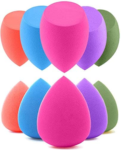 Copeak 10 Pcs Makeup Sponge Set Foundation, Flawless for Liquid, Cream and Powder, Multi-Purpose Cosmetic Applicator Puff for Effortless Blending