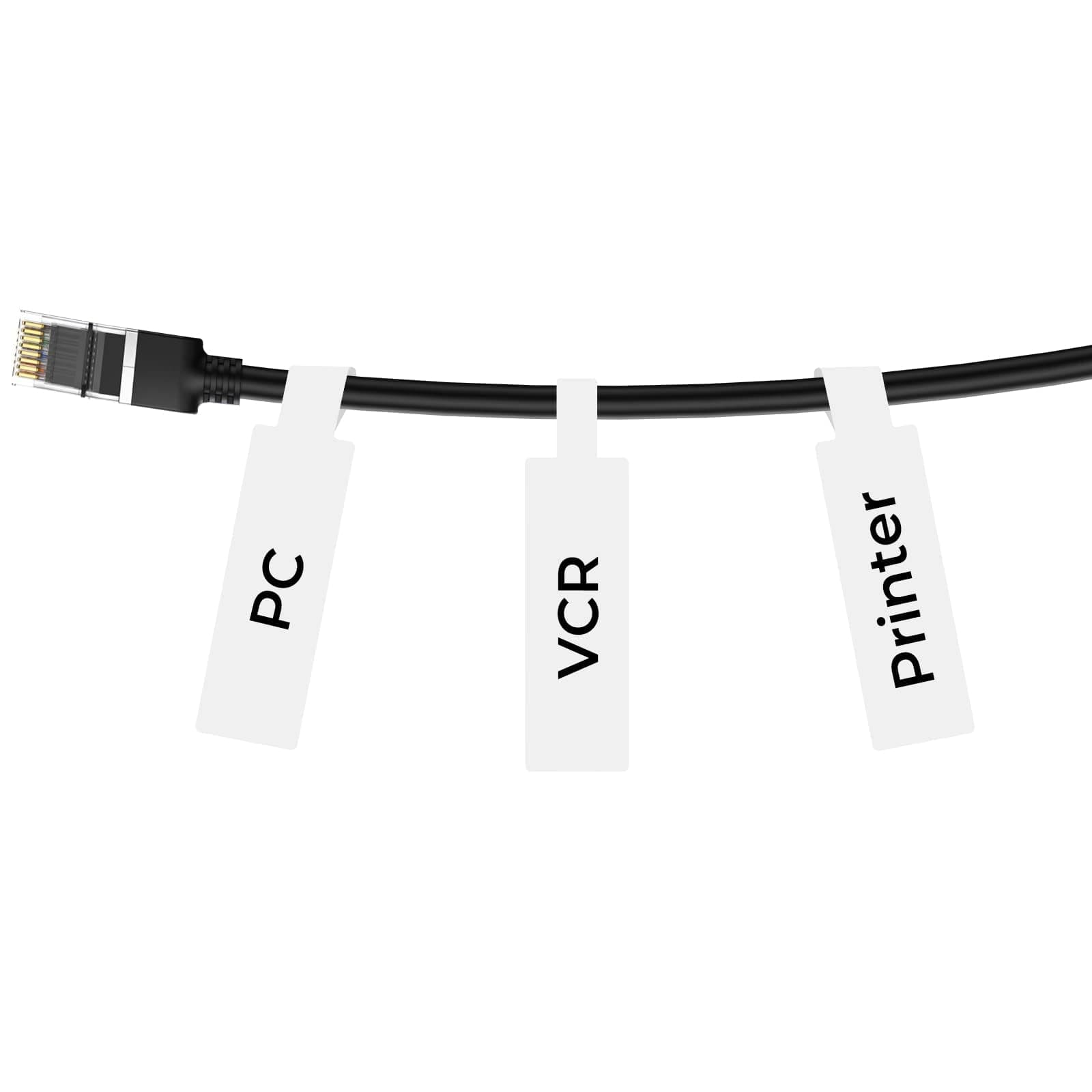 NIIMBOT Cable Label for B1/B21/B2 Label Printer, Waterproof, Oil-Proof Cable Tags(1'' x 3''),1 Roll of 100 Thermal Sticker Labels (White)