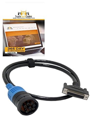 Cummins Inline 6 Adapter - 9 Pin Cable with 12-month Subscription to TruckFaultCodes