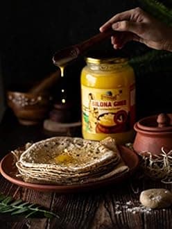 Gavyamart Vedic Bilona Cow Ghee ,Grassfed Ghee – Pasture Raised, Hand Crafted Clarified Butter Made Using Traditional Bilona Method Desi Ghee Jar 500ML Pack of 2 (16 flOz X 2)