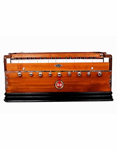 Light Brown Harmonium- 9 stopper- 42 keys- Vrindavan Bazaar