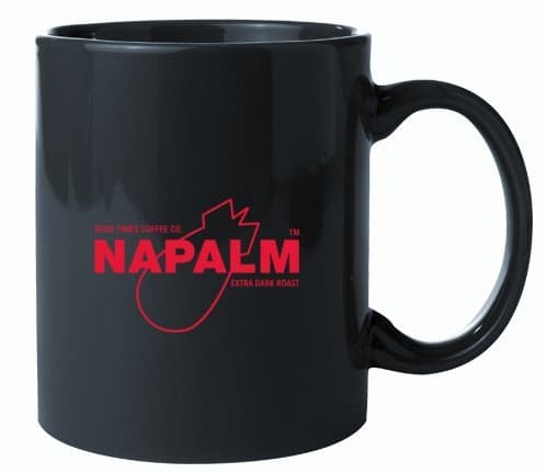 Coffee Mug, Ceramic, Extra Dark Roast, 11 Ounce, Black Gloss Finish