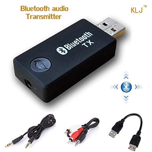 KANGLONGJIA Bluetooth transmitter, 3.5mm Portable Stereo Audio Wireless Bluetooth Transmitter for TV, iPod, USB Power Supply (Bluetooth Transmitter)