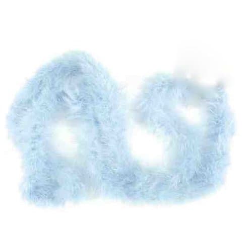 Light Blue Soft Marabout Feather Boa Trim 10mt