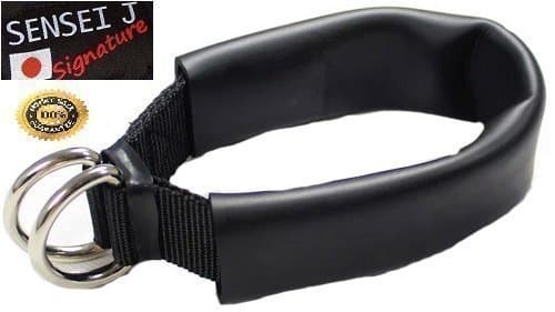 Physio ' Delta' Foot/Ankle Strap for Leg Work (Single) Cable Gym-Multi-Gym Machine Attachment with Rubber Sleeve Yoga,Fitness,Pilates,