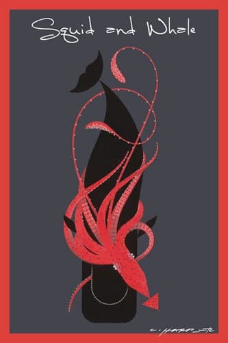 Charley Harper Poster"Squid and Whale"
