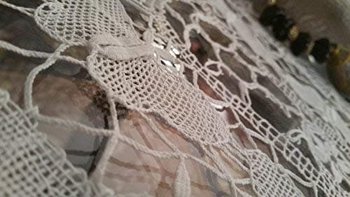 Handmade Crochet Lace Table Placemats Doilies Vintage Bobbin Lace Rectangular Dollies White