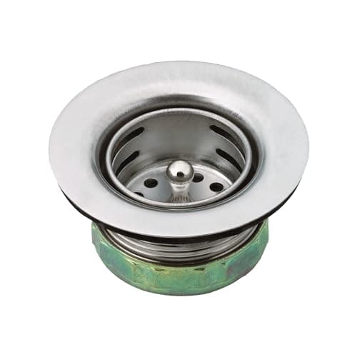 2" drop-in bar sink strainer with drain assembly, Stainless Stell