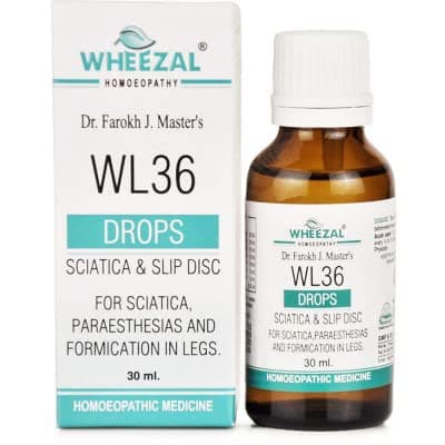 Wheezal WL-36 Sciatica And Slip Disc Drops (30ml) (PACK OF TWO)
