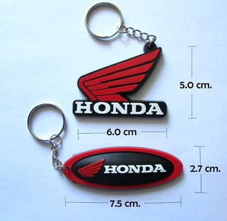 NEW HD Wing rubber keychain keyring Black/Red Set of 2