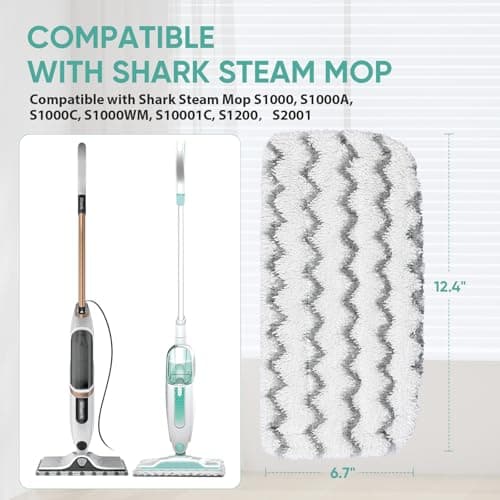 6 Pack Replacement Steaming Mop Pads for Shark Steam Mop S1000 S1000A S1000C S1000WM S10001C