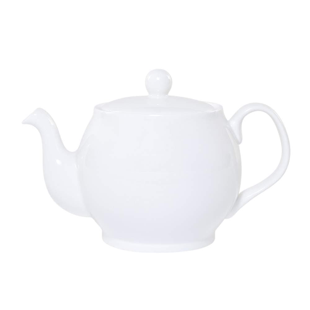Classic Plain White Chatsworth 6 Cup Teapot in Fine Bone China