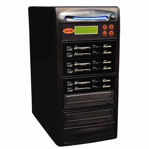 1:5 All-in-One Combo Flash Drive & DVD Duplicator - Back up USB/SD/CF/MS Flash Media Cards to a Single CD/DVD Disc - SYS-USBSDCF-05