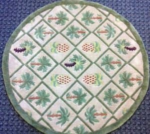 Palm Tree Round Rug 6 Ft. X 6 Ft. Green # 1