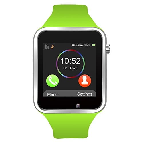 WJPILIS Smart Watch Phone (Green/Silver)
