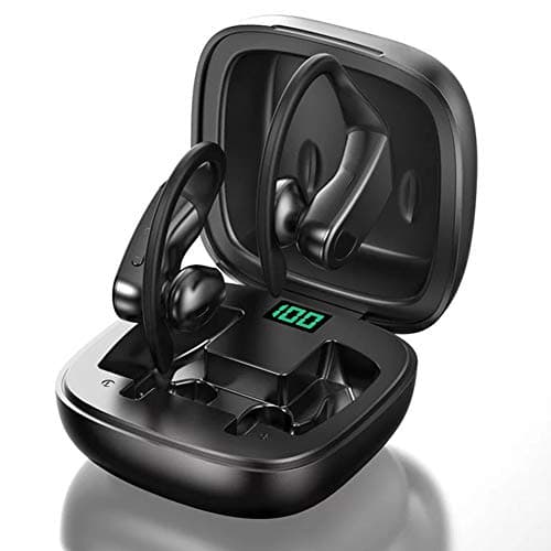 BE02 True Wireless Earbuds LED Display Bluetooth Earbuds Wireless Earphones Bluetooth Earphones Headphones with Battery Case (3-black6)