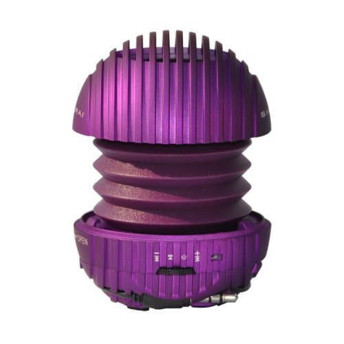 Sonpre Samurai Max-C Pop-up SD Rechargeable Speaker for Smartphones/Laptops/Tablets/MP3s - Purple
