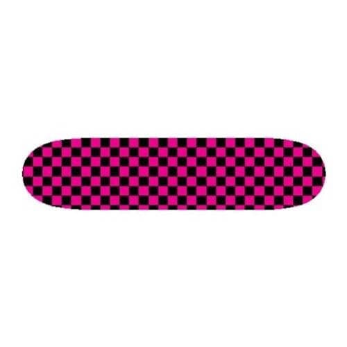 Skateboard Decks Checkered Black Pink Deck 7.5