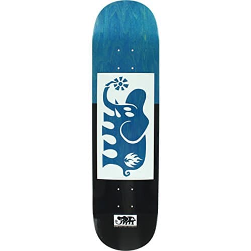 Black Label Elephant Block Out Skateboard Deck 8.0 Grey/WHT/ASST