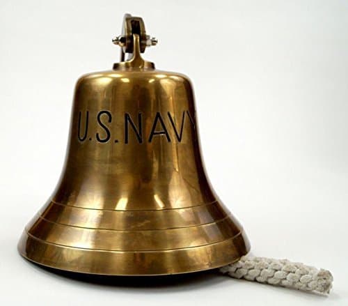 Brass Us Navy Bell, Antique Finish