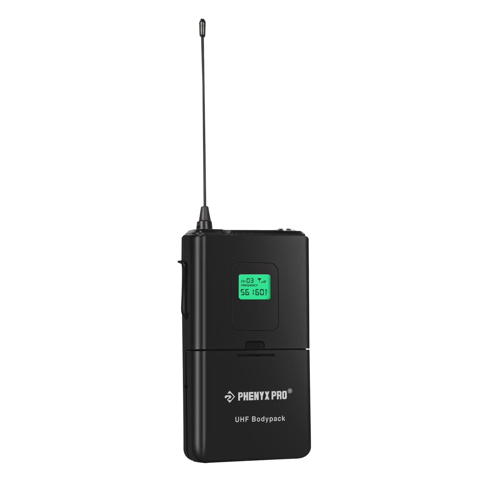 Wireless Bodypack Transmitter, 561.6MHz UHF Cardioid Pattern Wireless BodyPack Microphone, Fixed Frequency, 260 FT Range, for PTU-5000/PTU-4000 Series (PWB-5-561.6)