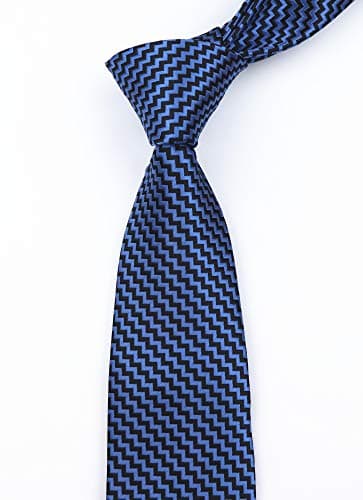 Kihatwin Men's Gingham Check Stripe Ties Pattern Business Formal Designer Neckties 3.15"