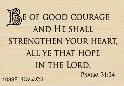 Good Courage Greeting Rubber Stamp By DRS Designs