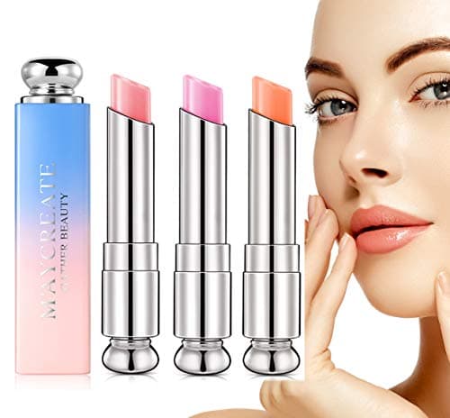 3PCS Moisturizer Lipstick Set, Make up Waterproof Long Lasting Moisturizer Magic Temperature Color Change Lip Gloss, Durable Beauty Cosmetics Lip Stick Gift Set