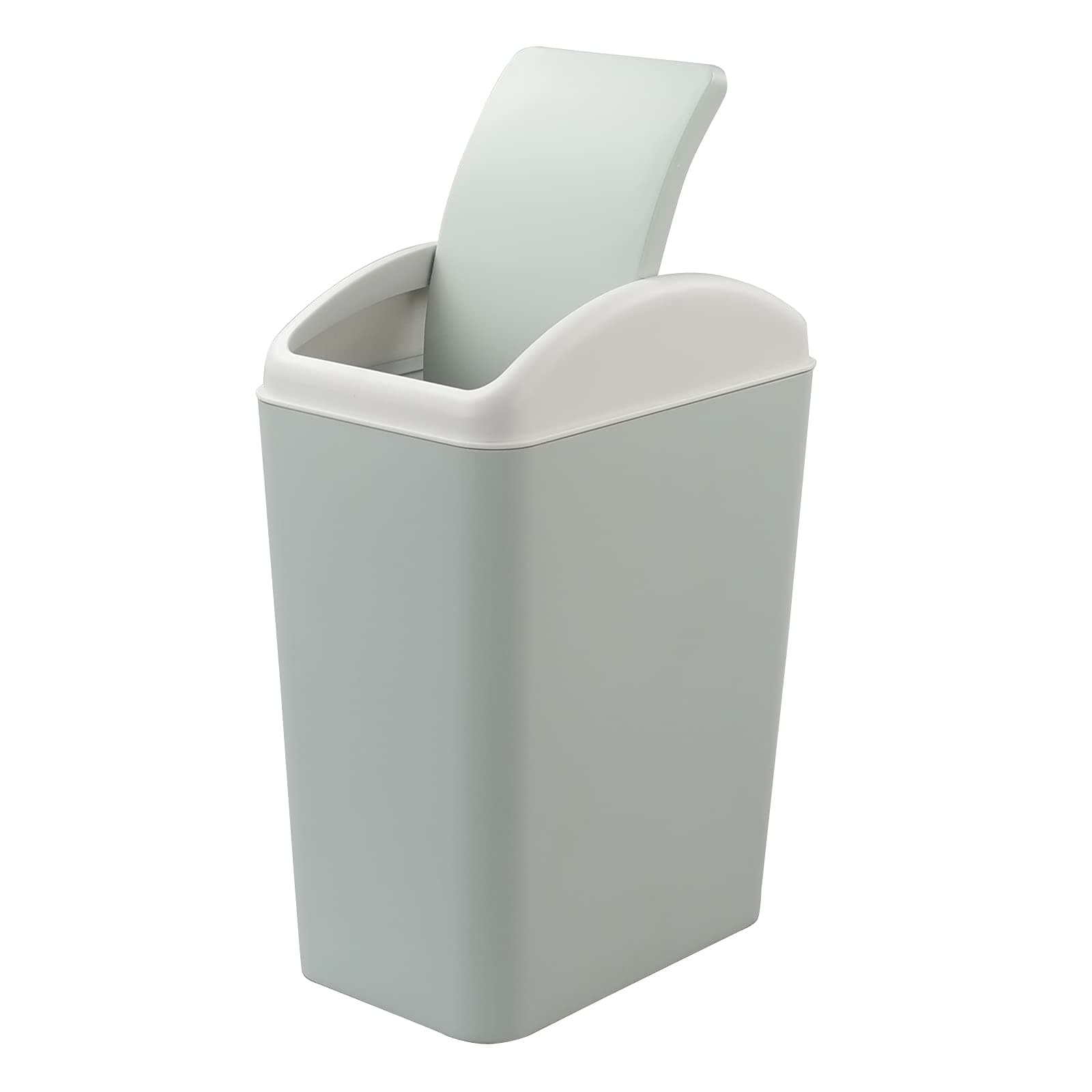 4.5 Gallon Small Plastic Trash Can, Swing Lid Waste Can, Blue