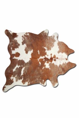 MILAN-COWHIDE-RUGBROWN & WHITE