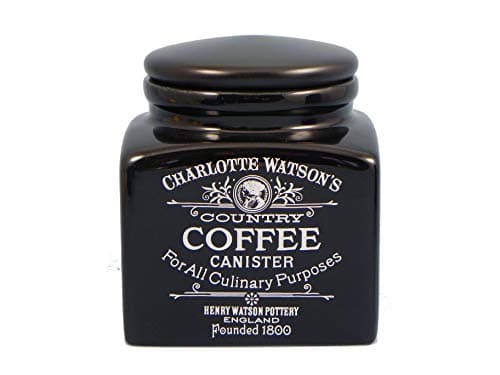Charlotte Watson Square Small Coffee Canister - Black