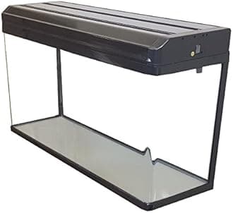 Boyu Aquarium Fish Tanks with LED Lighting & Hood Filtration (80cm / 120L, Black)